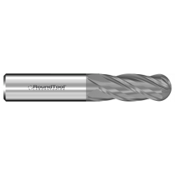 GR4BD2 5/8 Ø 1-3/8 x 3-1/2 x 5/8 4 Flute Ball End Carbide End Mill CVD Diamond