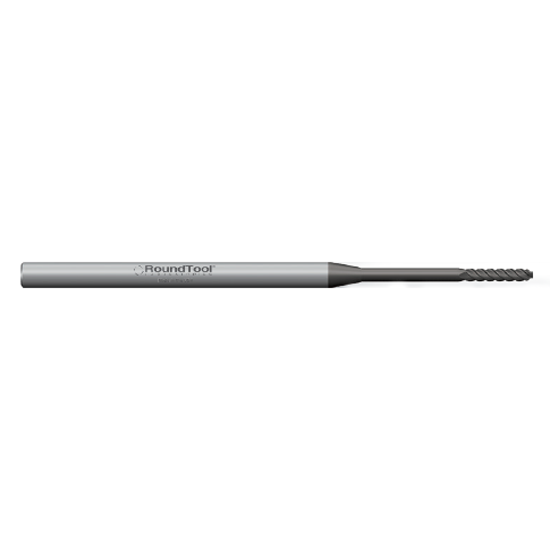 GRERN4BD1 .045N Ø .225 x 3" x 1/8 4 Flute Ball End Extended Reach Carbide Micro End Mill w/Neck PVD Diamond