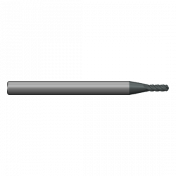 MPL4BD1 .012 Ø .036 x 1-1/2 x 1/8 4 Flute Ball End Multi-Purpose Carbide Micro End Mill PVD Diamond