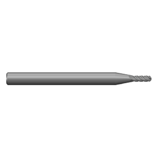 MPL4BUC .012 Ø .036 x 1-1/2 x 1/8 4 Flute Ball End Multi-Purpose Carbide Micro End Mill